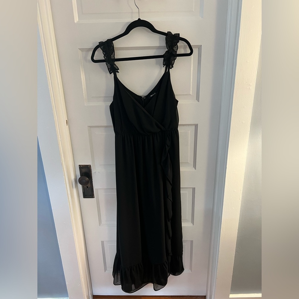 Madewell Black Chiffon Maxi Dress